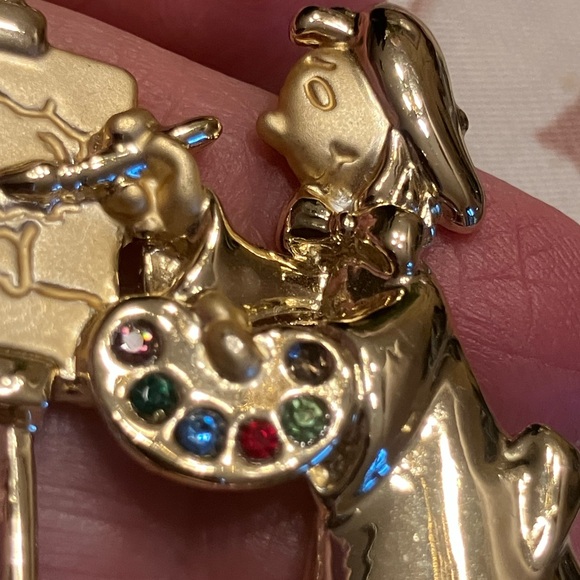 Danecraft Jewelry - DANECRAFT SIGNED GOLD TONE ARTIST’S BROOCH